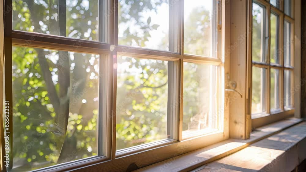 Energyefficient windows being installed featuring double or triple panes and low emissivity coatings for improved insulation. Energyefficient windows being installed featuring double or triple panes and low emissivity coatings for improved insulation.