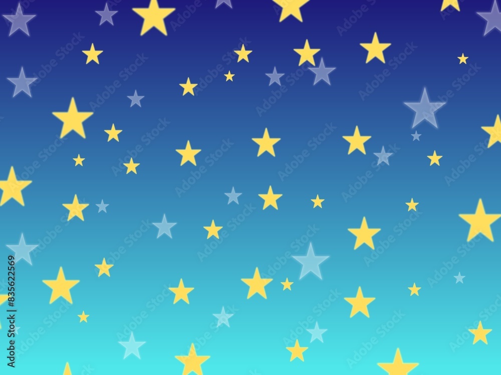 Seamless pattern with stars on gradation dark blue and soft soft background Seamless pattern with stars on gradation dark blue and soft soft background