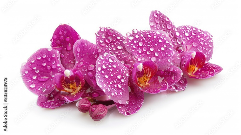 orchid flower with water drops isolated on a white background
orchid flower with water drops isolated on a white background