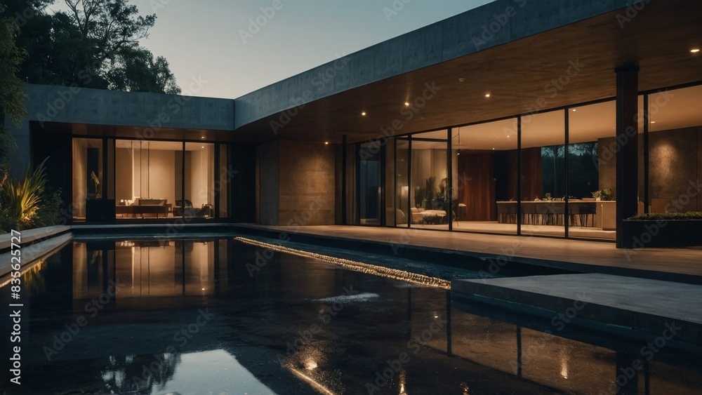 modern luxury house with concrete floor modern luxury house with concrete floor