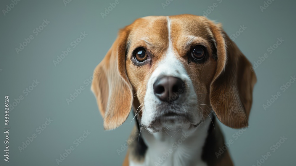 beagle dog portrait wallpaper with good expression and blurred neutral background beagle dog portrait wallpaper with good expression and blurred neutral background