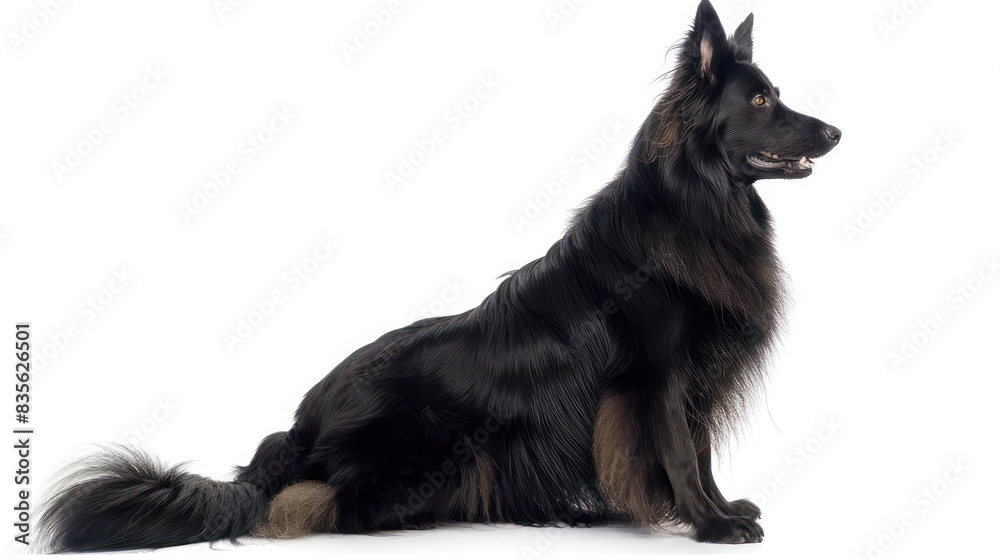 belgian sheepdog, groenendael black dog portrait wallpaper with good expression and blurred neutral background belgian sheepdog, groenendael black dog portrait wallpaper with good expression and blurred neutral background