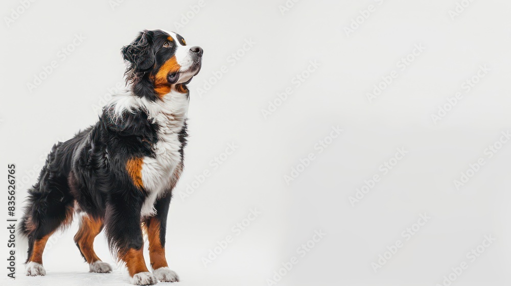 bernese mountain dog portrait wallpaper with good expression and blurred neutral background bernese mountain dog portrait wallpaper with good expression and blurred neutral background