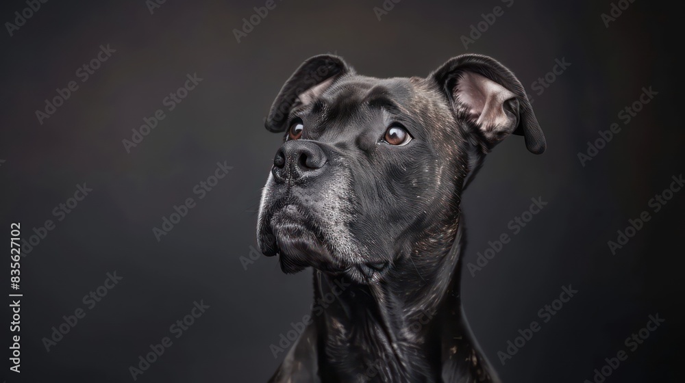 boxer dog portrait wallpaper with good expression and blurred neutral background boxer dog portrait wallpaper with good expression and blurred neutral background