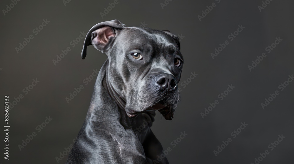 boxer dog portrait wallpaper with good expression and blurred neutral background boxer dog portrait wallpaper with good expression and blurred neutral background