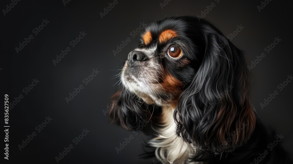 cavalier king charles spaniel dog portrait wallpaper with good expression and blurred neutral background cavalier king charles spaniel dog portrait wallpaper with good expression and blurred neutral background