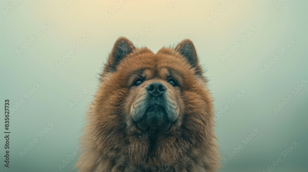 chow chow dog portrait wallpaper with good expression and blurred neutral background chow chow dog portrait wallpaper with good expression and blurred neutral background