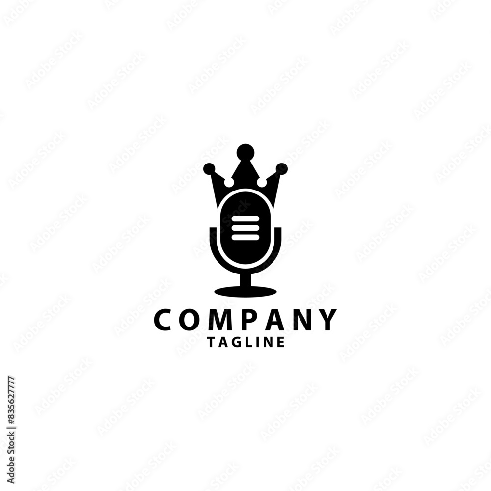 king podcast logo design vector king podcast logo design vector