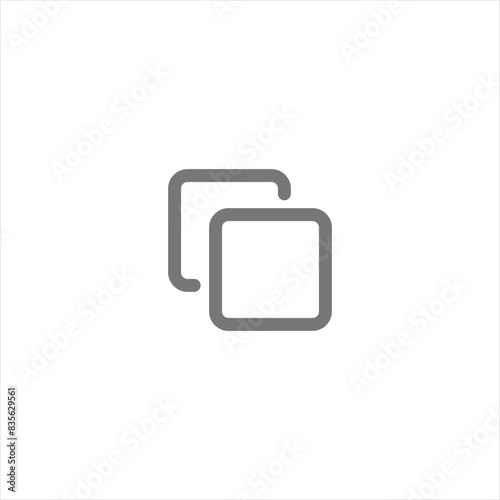 Copy icon outline vector design