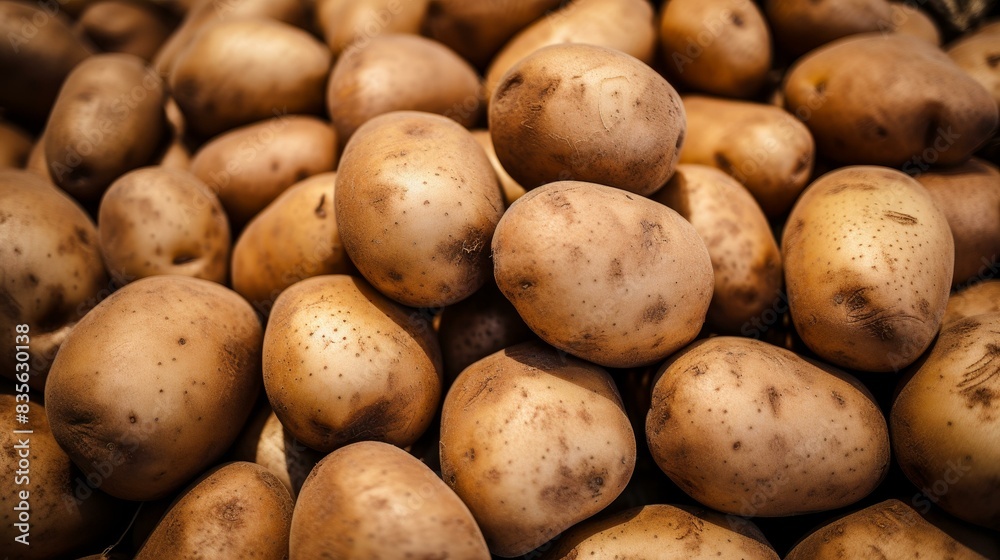 High resolution image of earthy brown potatoes, perfect for a variety of culinary or agricultural concepts. High resolution image of earthy brown potatoes, perfect for a variety of culinary or agricultural concepts.