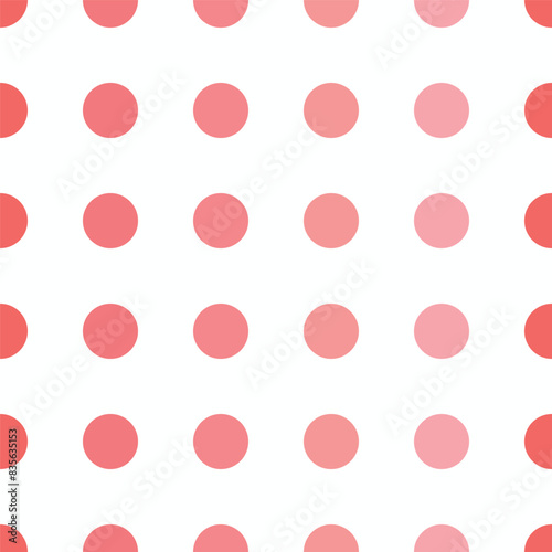 Red dot seamless pattern and background.