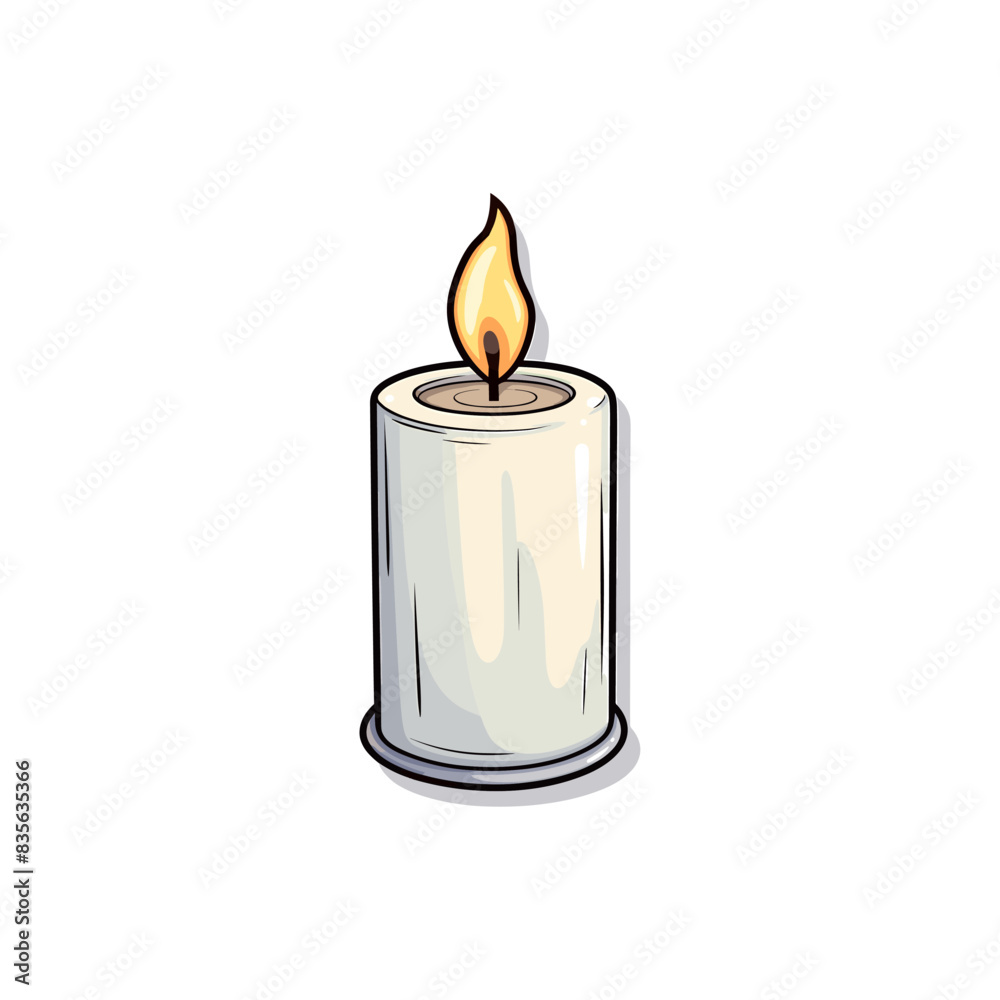 a white candle that is lit up with a flame a white candle that is lit up with a flame