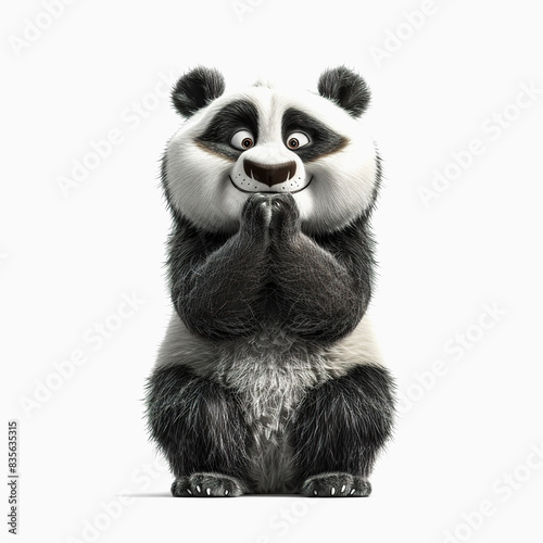 Cute Panda cartoon character. Adorable Panda cartoon Illustration