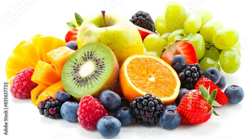 Mix fruits.isolated on white background