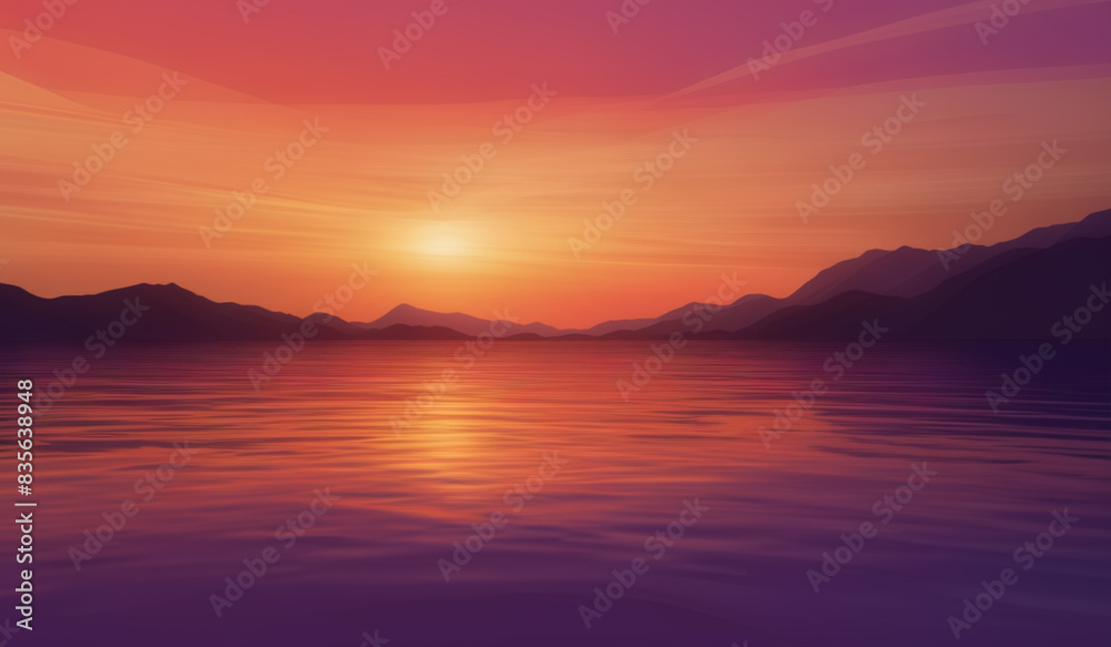 Fototapeta premium sunset over the ocean