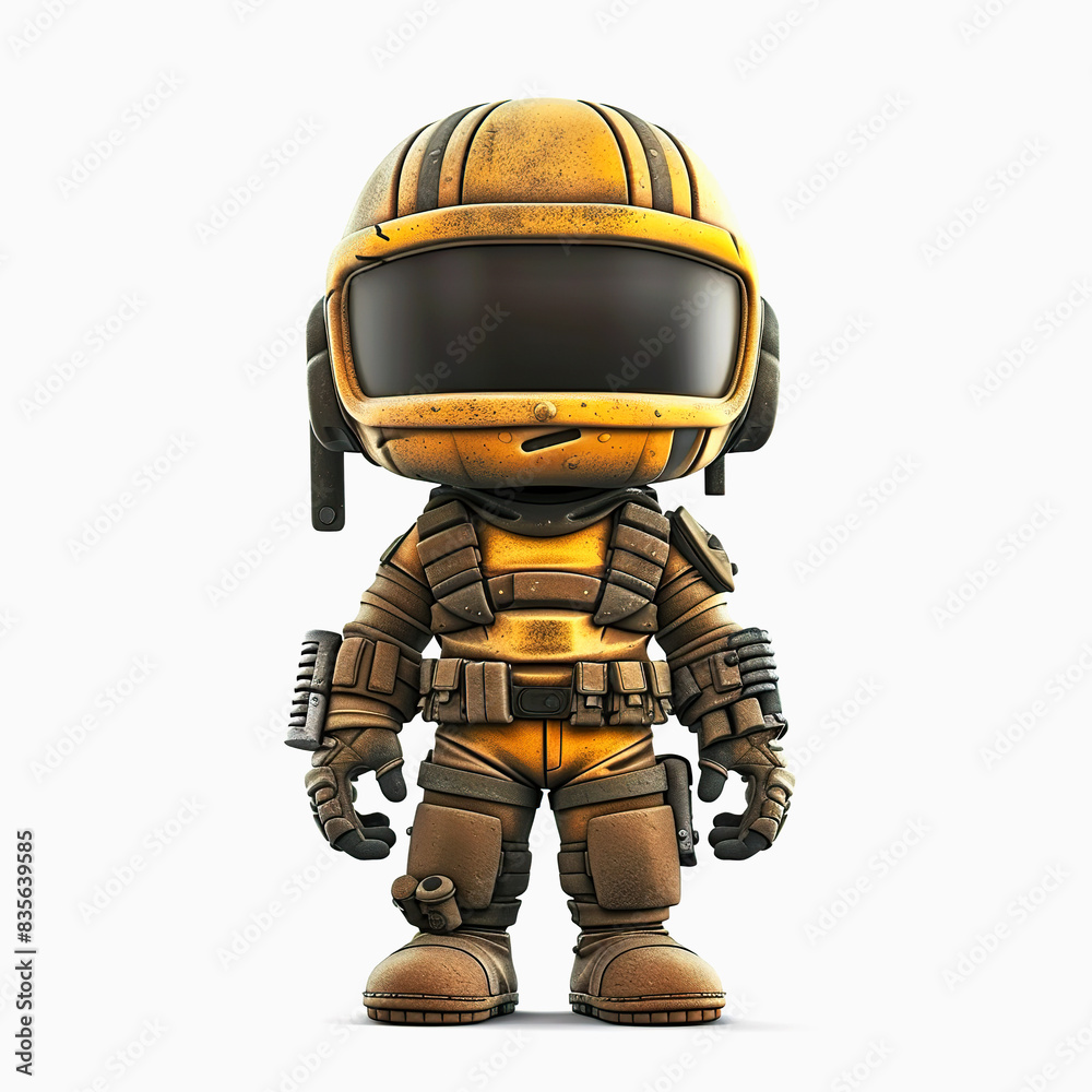 Fototapeta premium 3D Scorpion cyborg cartoon character. Modern Scorpion robot cartoon
