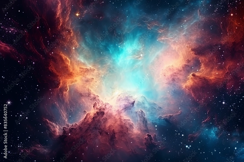 Spectacular Photo of Space. View of the Universe. Nebula Dance of Colors Spectacular Photo of Space. View of the Universe. Nebula Dance of Colors