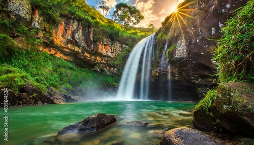 Cachoeira do Fundao  Fundao Waterfall  in Serra da Canastra  Minas Gerais  Brazil 