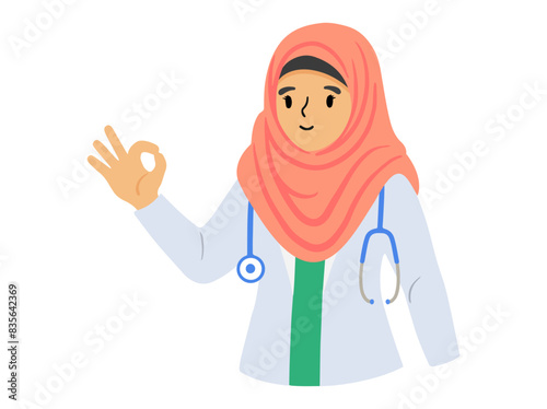Doctor Muslim Female Wearing Hijab
