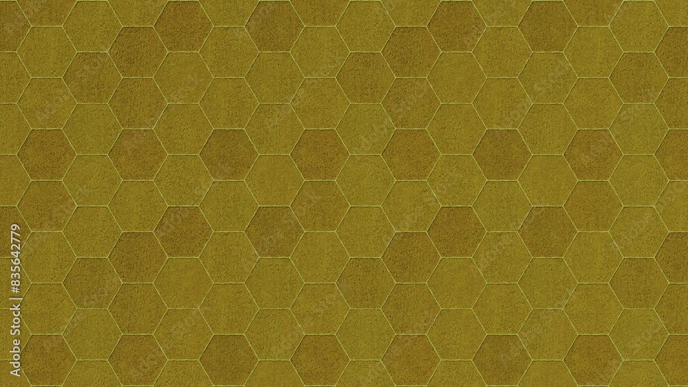 Pattern Hexagonal pattern yellow for interior floor and wall materials Pattern Hexagonal pattern yellow for interior floor and wall materials