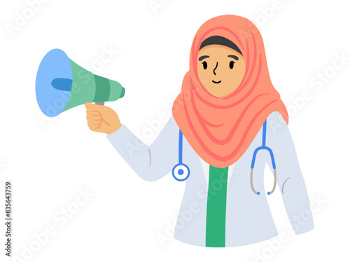 Muslim Female Doctor Wearing Hijab