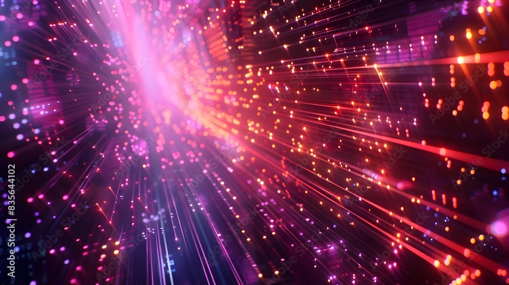 Stunning Cosmic Explosion of Vibrant Lights and Energy in an Abstract Ethereal Display Stunning Cosmic Explosion of Vibrant Lights and Energy in an Abstract Ethereal Display