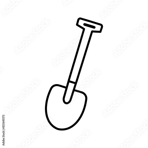 Shovel icon. Isolated spade and shovel icon line style. Premium quality vector spade symbol drawing shovel concept for your logo web mobile app UI design.