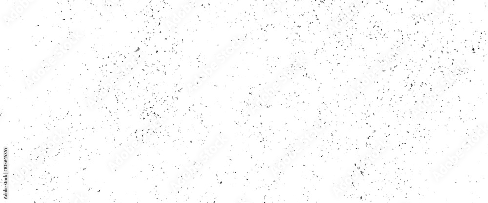 Vector dark weathered overlay pattern sample on transparent background, film grain overlay texture with little black dots.