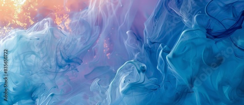 Blue and purple smoke, abstract background