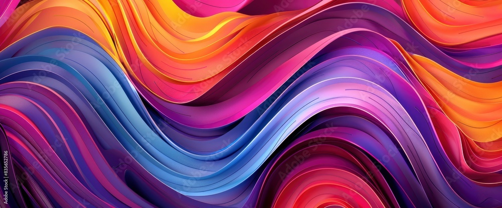 Abstract Designs With Flowing Lines, Cartoon Style, Background Abstract Designs With Flowing Lines, Cartoon Style, Background