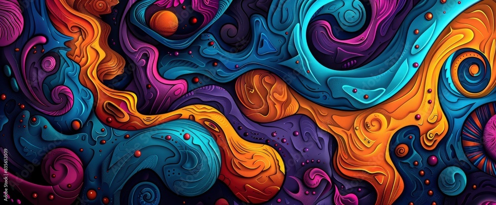 Abstract Designs With Intricate Details, Cartoon Style, Background Abstract Designs With Intricate Details, Cartoon Style, Background