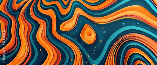 Abstract Designs With Optical Illusions, Cartoon Style, Background