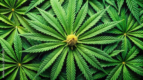 Cannabis background wallpaper featuring a green hemp bud and leaf , weed, ganja, marijuana, cannabis, hemp, background, wallpaper, design, green, leaf, plant, natural, organic, botanical photo