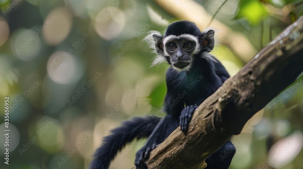 Monkey with banded tail Monkey with banded tail