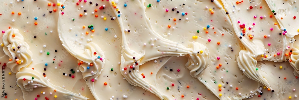 Cake frosting texture with sprinkles on top Cake frosting texture with sprinkles on top