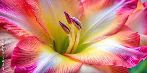Close-up of a gladiolus flower pistil in macro photography, gladiolus, flower, pistil, macro, close-up, plant, botanical, detail, nature, bloom, vibrant, stamen, petal, color, beauty, garden photo