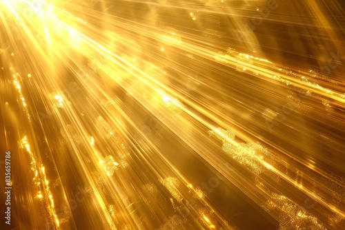 A background of golden rays with light effects, in the style of golden background