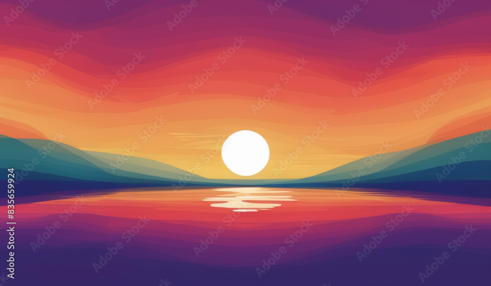 sunset over the sea