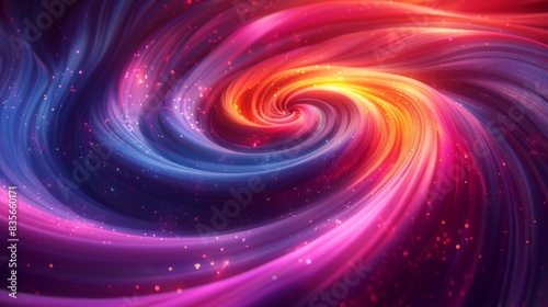 Colorful swirling abstract background with neon lights
