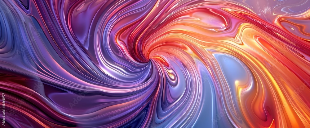 Abstract Energy Swirls In A Metallic Landscape, Cartoon Style, Background Abstract Energy Swirls In A Metallic Landscape, Cartoon Style, Background