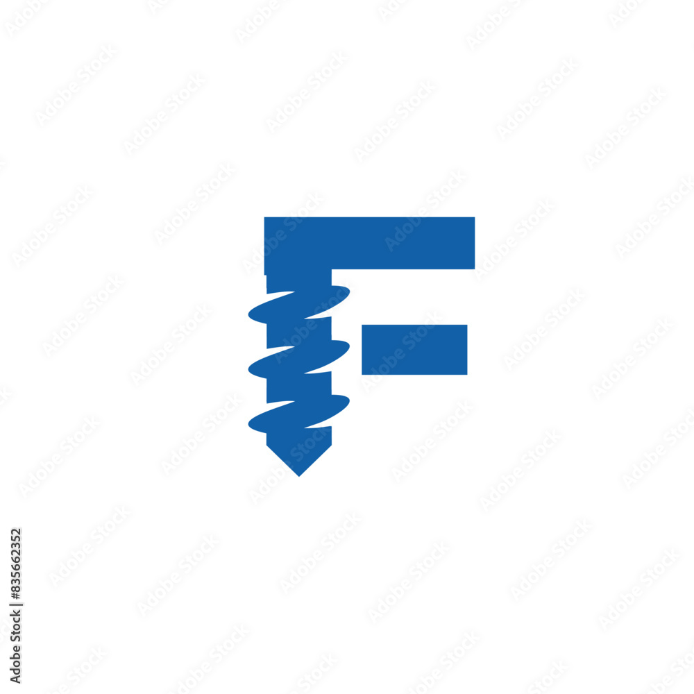 Letter F Drilling logo icon vector template Letter F Drilling logo icon vector template