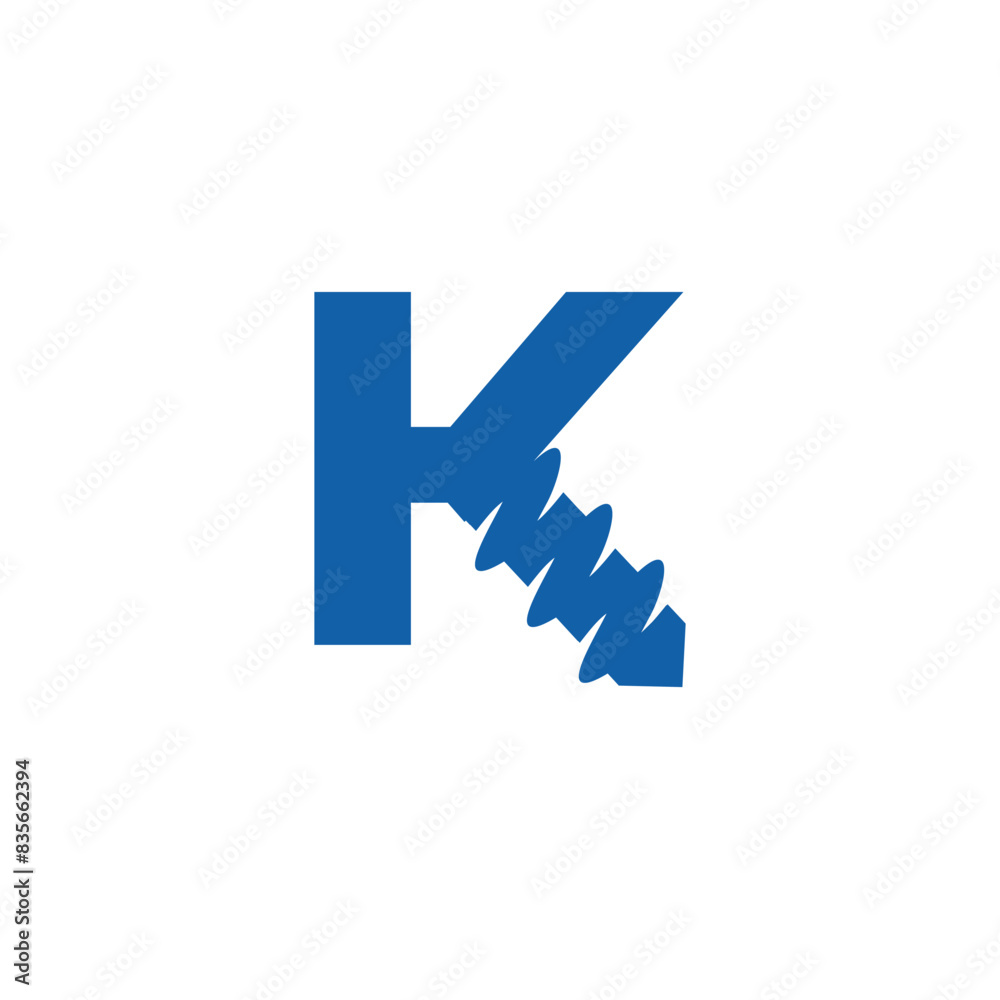 Letter K Drilling logo icon vector template Letter K Drilling logo icon vector template