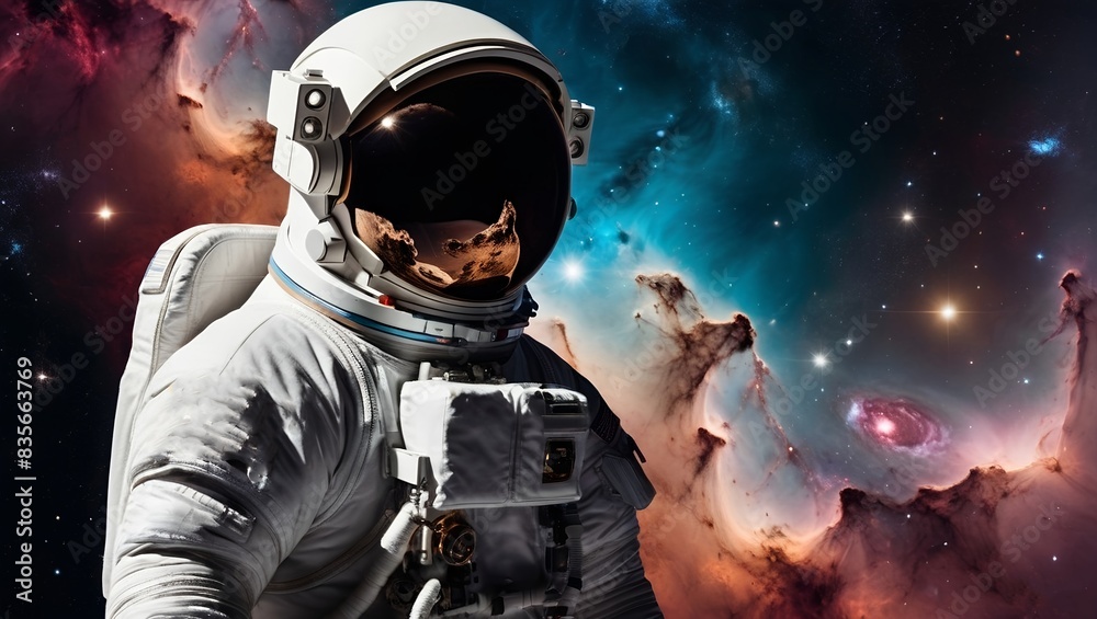 astronaut in space silhouette of an astronaut in cosmic nebula spaces cape adorned with swirling galaxies and stars astronaut in space silhouette of an astronaut in cosmic nebula spaces cape adorned with swirling galaxies and stars