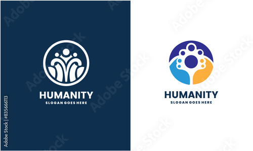 Abstract People symbol  togetherness and community concept design  creative hub  social connection icon  template 