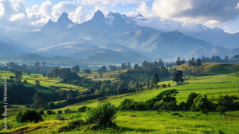 landscape in the summer. panorama of the mountains landscape in the summer. panorama of the mountains