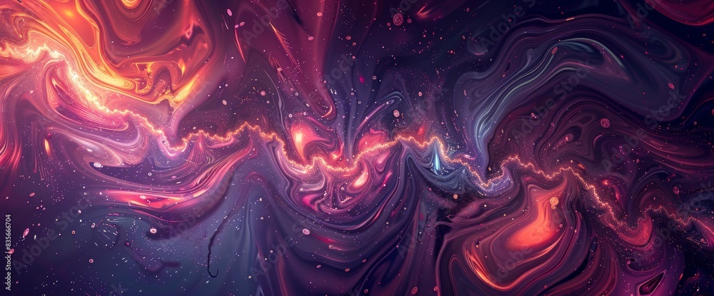 Abstract Representation Of Dark Energy, Cartoon Style, Background Abstract Representation Of Dark Energy, Cartoon Style, Background
