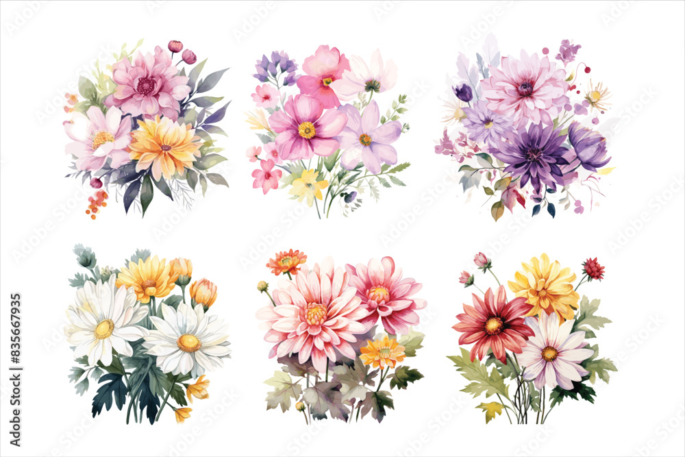 watercolor flower bundle watercolor flower bundle