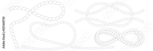 rope icon with a white background. vector illustration. 