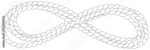 rope icon with a white background. vector illustration. 