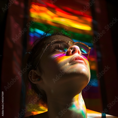 LGBTQ Youth Radiating Pride: Overcoming Challenges in a Heteronormative World through Self-Expression and Belonging photo